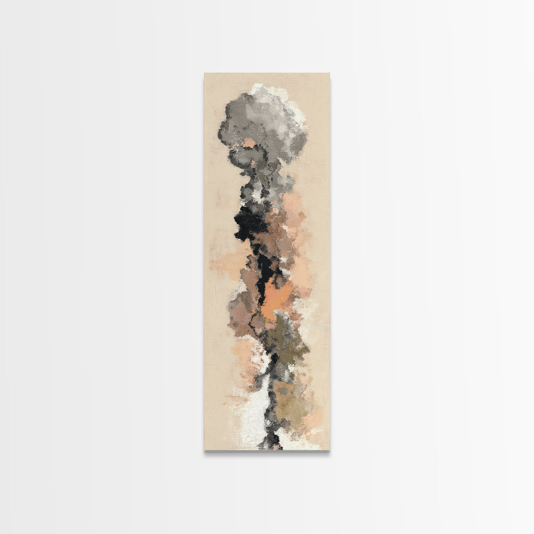 Small Cloud Study Canvas Print, Minimalist Art, Black Art, Living Room Decor, Fine Art, Minimal, Minimalist Wall Art, MIN-1x3-33