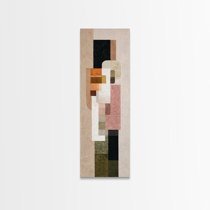 Calm Rectangle Composition Framed Canvas Print, Minimalist Art, Digital Prints, Living Room Decor, Fine Art, Minimal, MIN-1x3-36