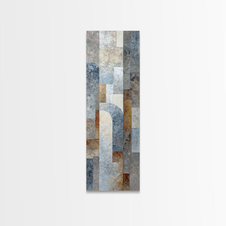Minimal Moon over a Pale Ocean Framed Canvas Print, Minimalist Art, Wall Art, Living Room Decor, Fine Art, Minimal, MIN-1x3-45