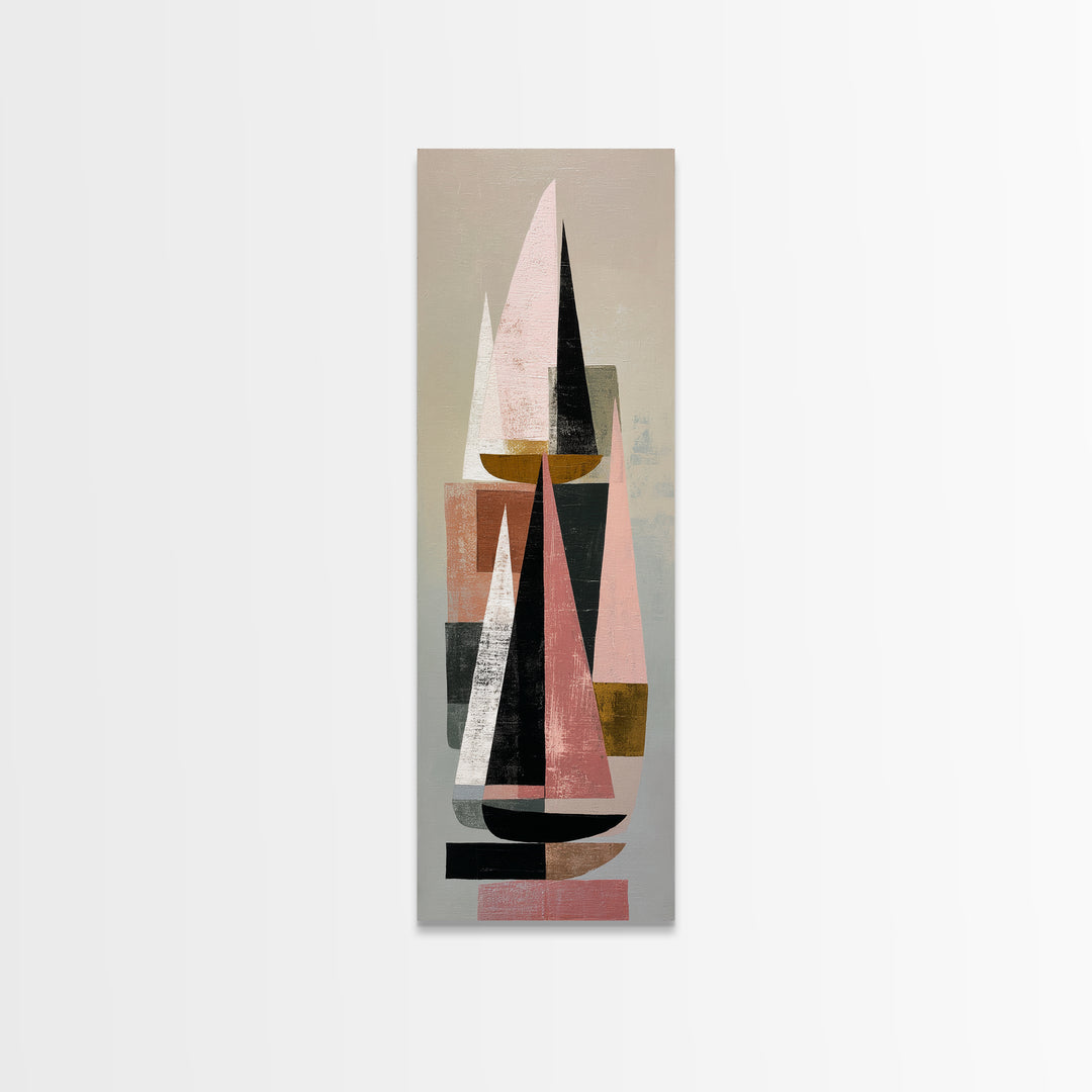 Tiny Sailboat under Open Sky Framed Canvas Print, Minimalist Art, Fine Art Print, Living Room Decor, Fine Art, Minimal, MIN-1x3-74