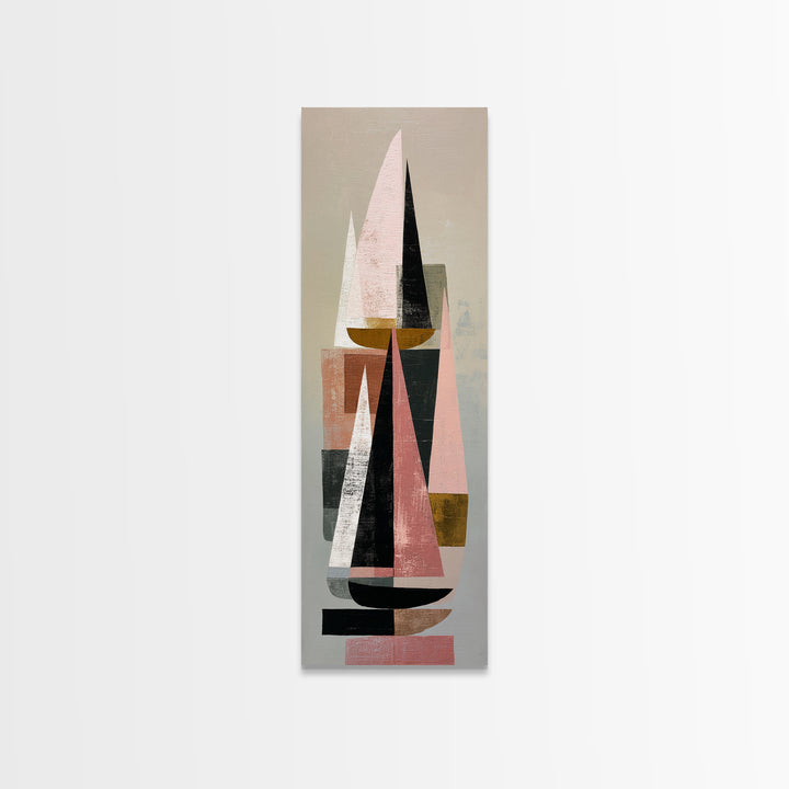 Tiny Sailboat under Open Sky Framed Canvas Print, Minimalist Art, Fine Art Print, Living Room Decor, Fine Art, Minimal, MIN-1x3-74