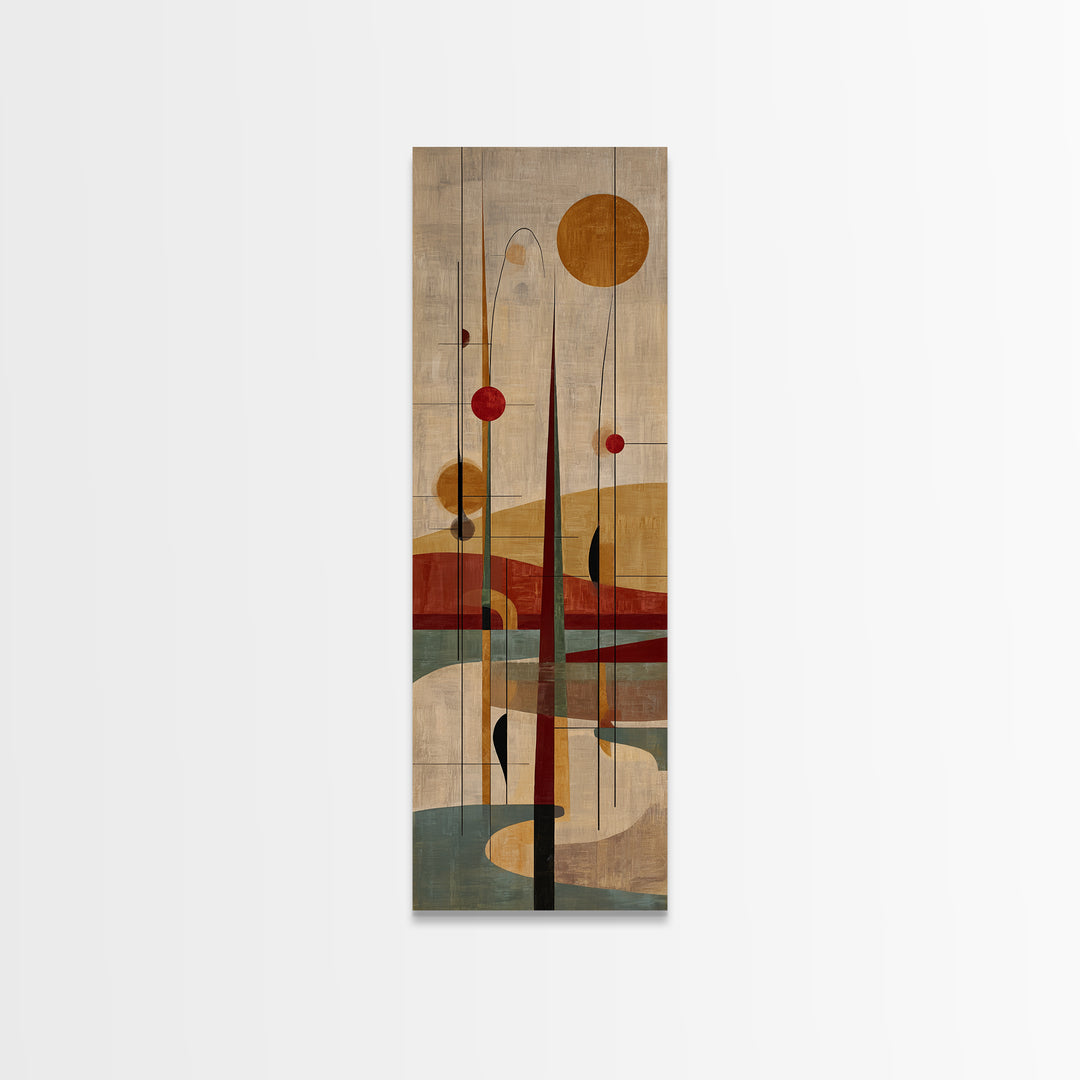 Simple Geometric Sun Framed Canvas Print, Minimalist Art, Neutral Decor, Living Room Decor, Fine Art, Minimal, Home Decor, MIN-1x3-75