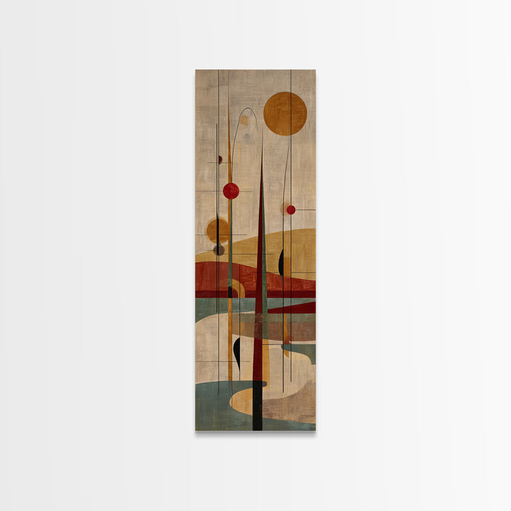 Simple Geometric Sun Framed Canvas Print, Minimalist Art, Neutral Decor, Living Room Decor, Fine Art, Minimal, Home Decor, MIN-1x3-75