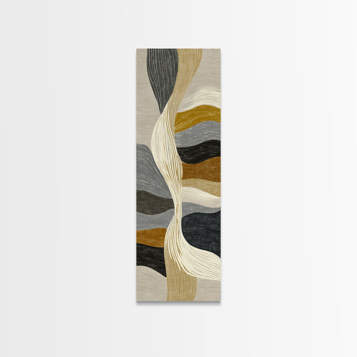 Two Overlapping Organic Shapes Framed Canvas Print, Minimalist Art, Abstract Painting, Living Room Decor, Fine Art, Minimal, MIN-1x3-79
