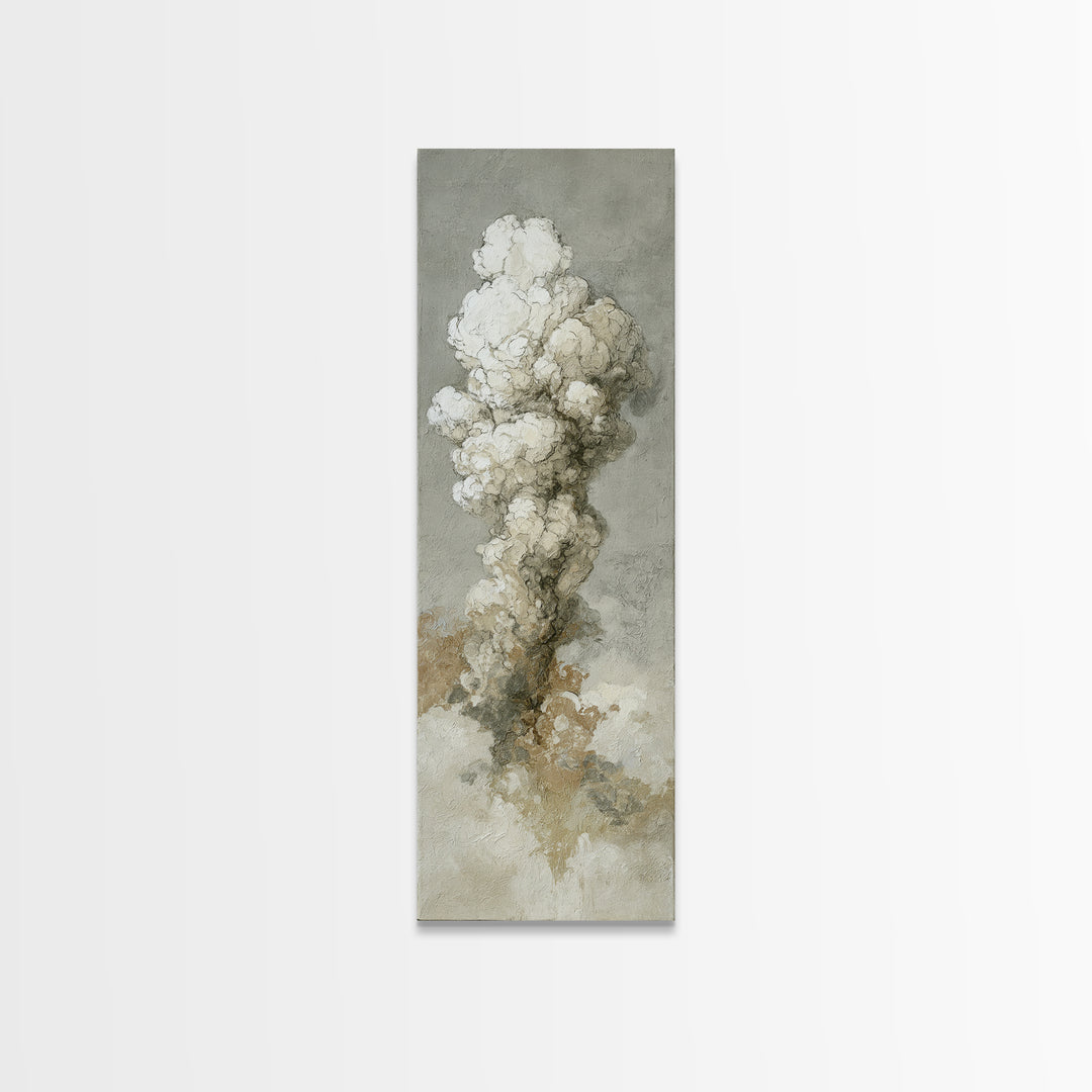 Small Cloud Study Canvas Print, Minimalist Art, Living Room Decor, Minimal, Modern Decor, Fine Art Print, Statement Artwork, MIN-1x3-81