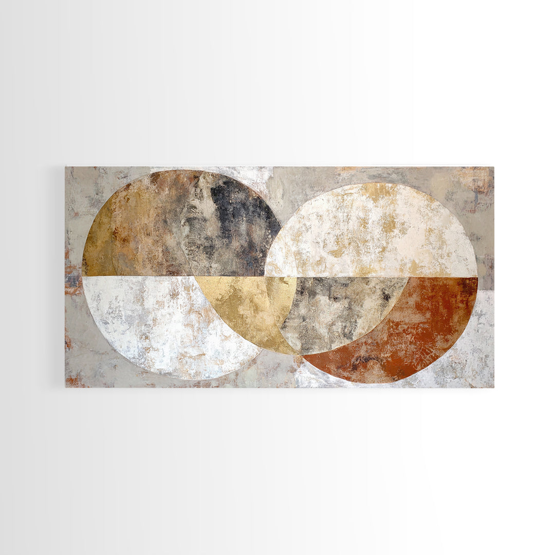 Two Overlapping Organic Shapes Framed Canvas Print, Minimalist Art, Home Decor, Living Room Decor, Abstract Art, Minimal, MIN-2x1-15