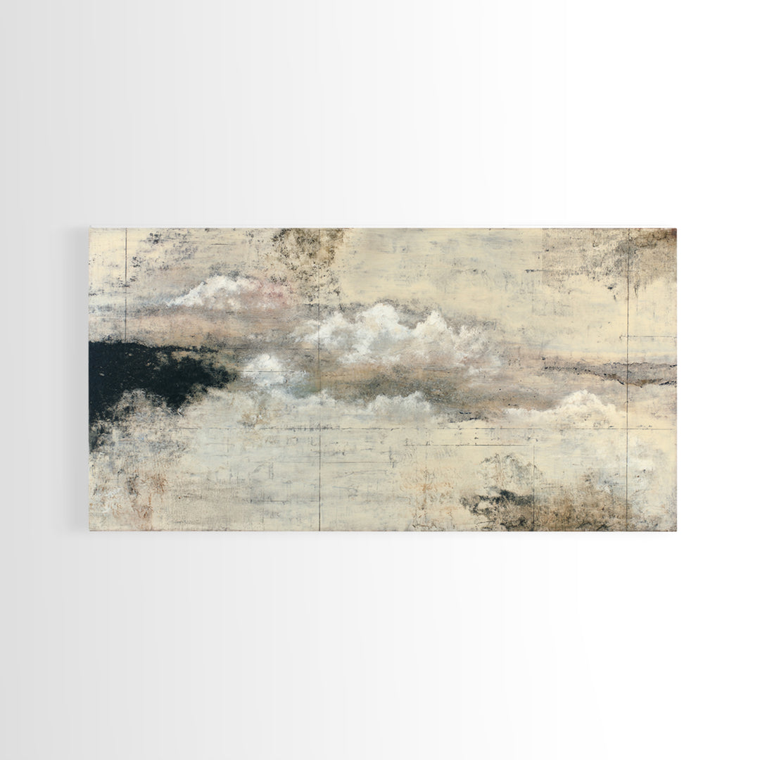 Small Cloud Study Canvas Print, Minimalist Art, Digital Prints, Living Room Decor, Minimal, Printable Art, Abstract Wall Art, MIN-2x1-17