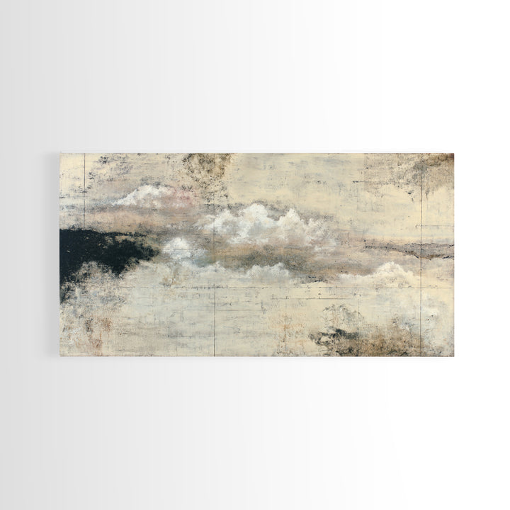 Small Cloud Study Canvas Print, Minimalist Art, Digital Prints, Living Room Decor, Minimal, Printable Art, Abstract Wall Art, MIN-2x1-17