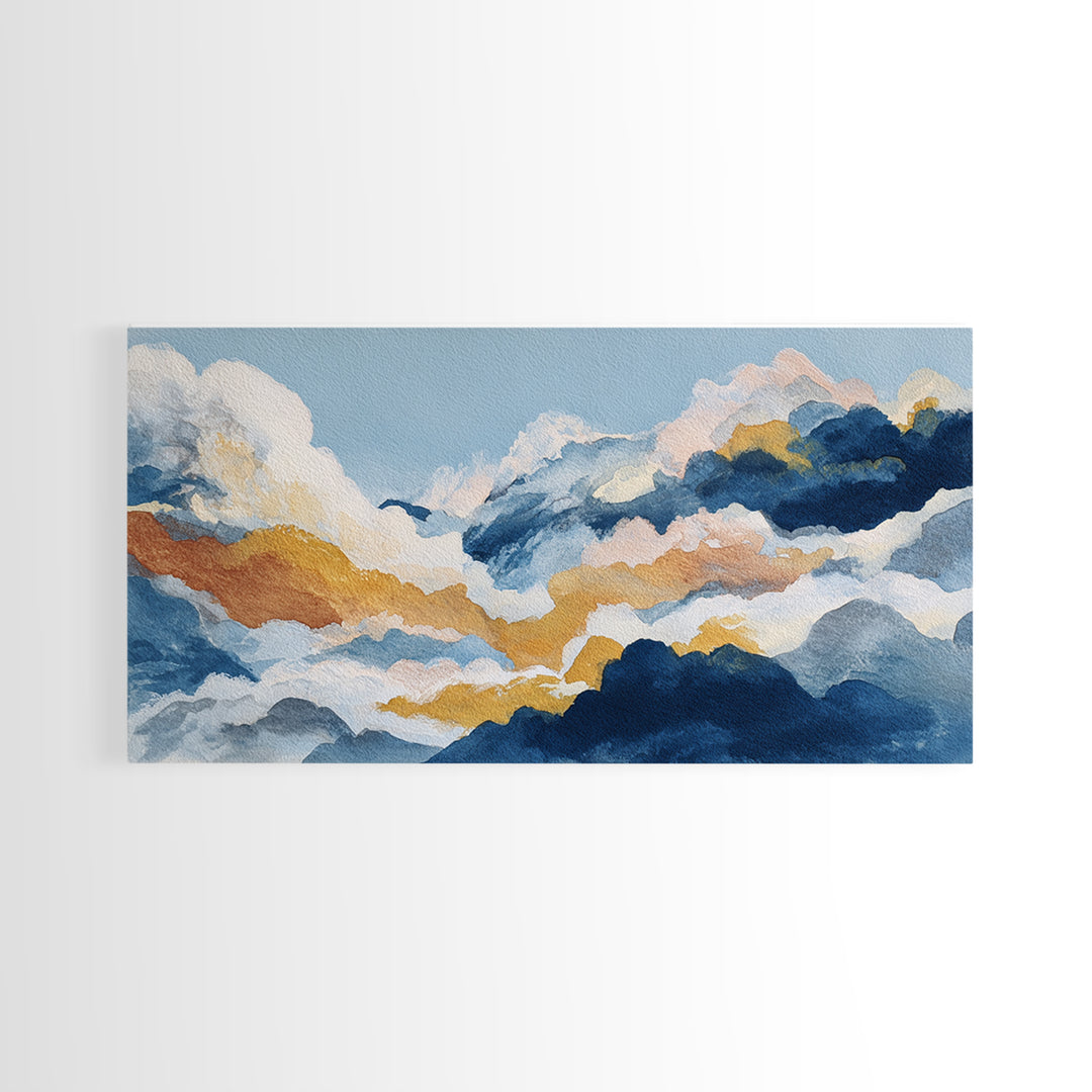 Small Cloud Study Canvas Print, Minimalist Art, Digital Prints, Living Room Decor, Minimal, Printable Art, Abstract Wall Art, MIN-2x1-41