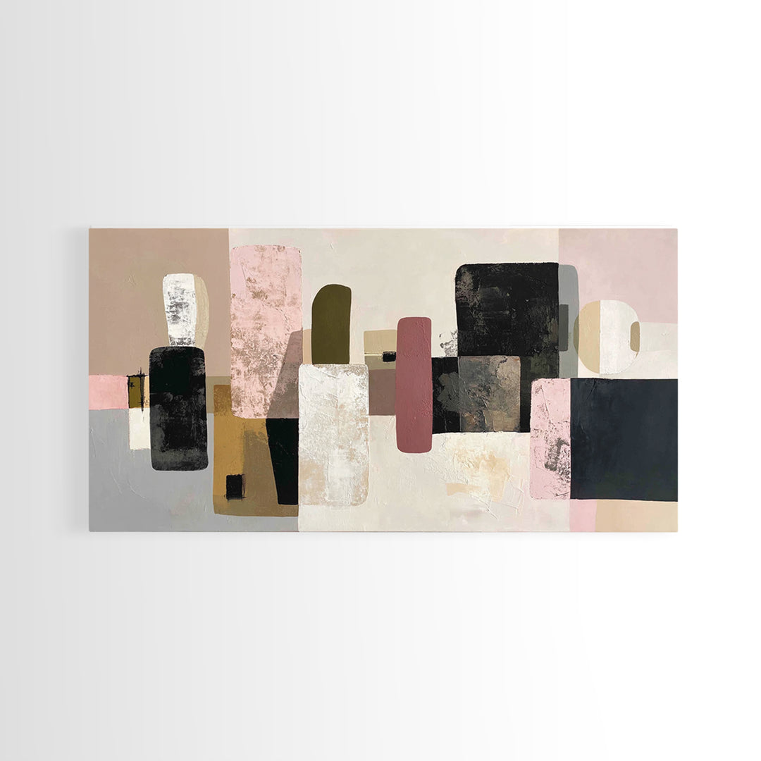 Quiet Stone Stack Framed Canvas Print, Minimalist Art, Abstract Art, Living Room Decor, Fine Art, Minimal, Modern Art, MIN-2x1-55