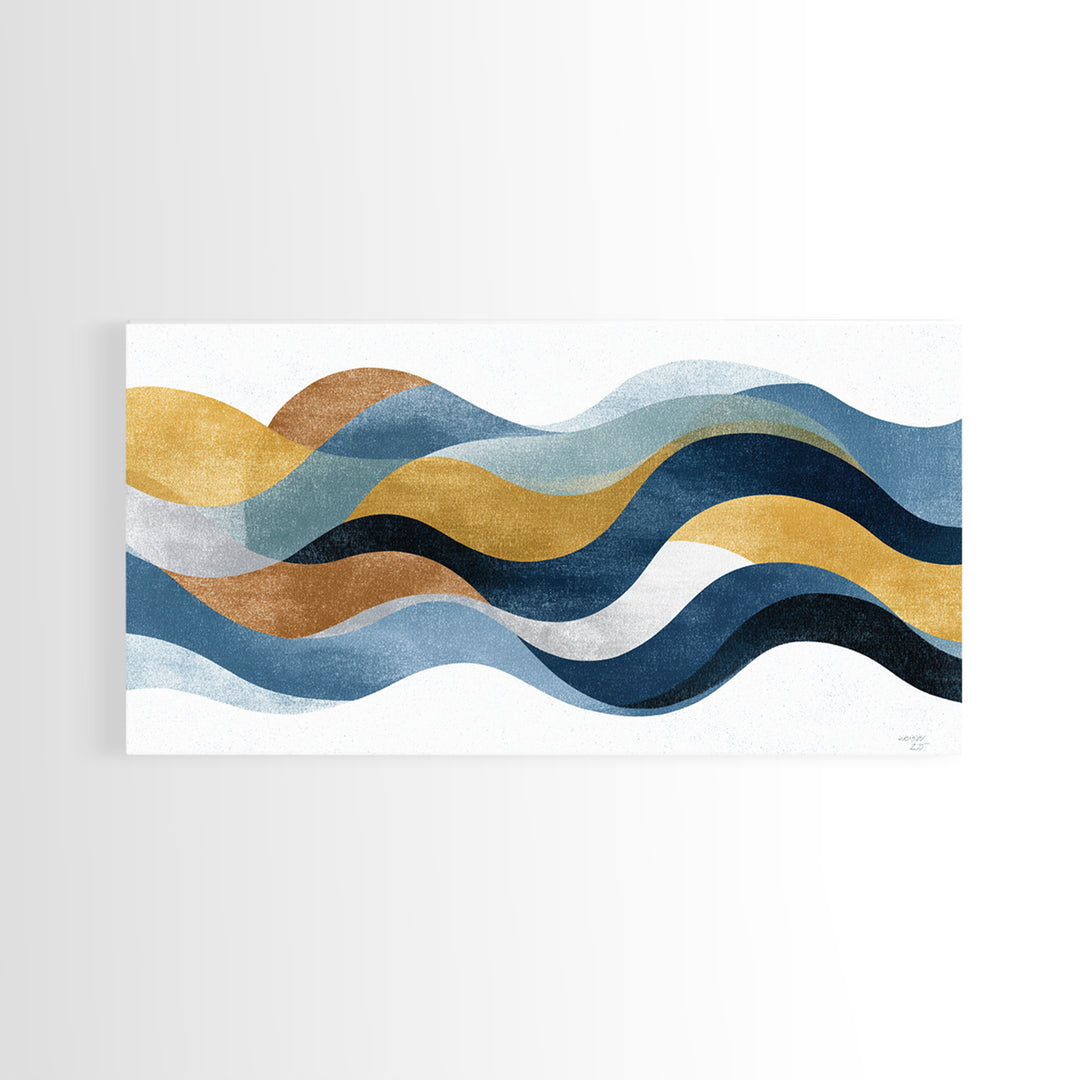 Minimal Abstract Wave Line Canvas Print, Minimalist Art, Printables, Living Room Decor, Abstract Art, Minimal, Boho Wall Art, MIN-2x1-57