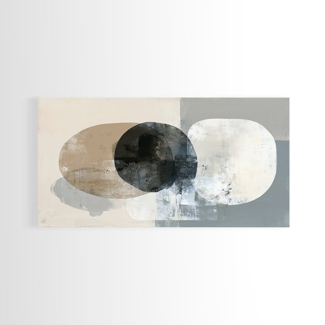 White on White Plaster Texture Study Framed Canvas Print, Minimalist Art, Art Prints, Living Room Decor, Oil Painting, Minimal, MIN-2x1-60