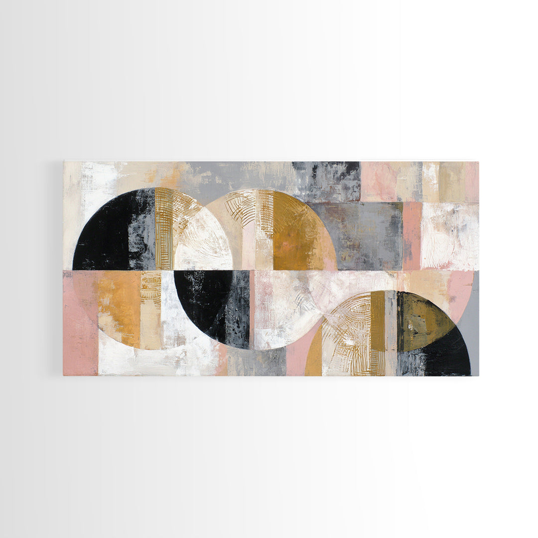 Single Gold Line Curve on Charcoal Canvas Print, Minimalist Art, Digital Wall Art, Living Room Decor, Abstract Art, Minimal, MIN-2x1-61