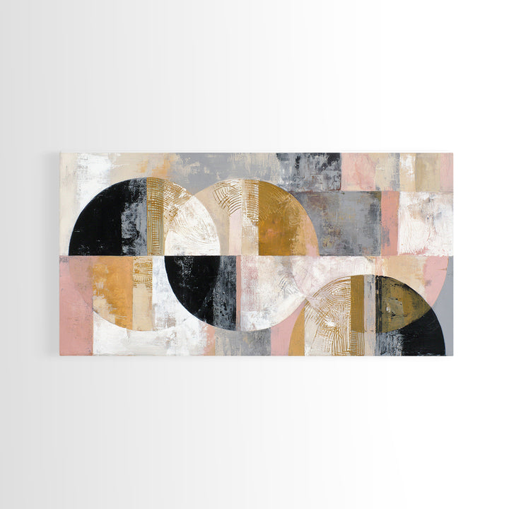 Single Gold Line Curve on Charcoal Canvas Print, Minimalist Art, Digital Wall Art, Living Room Decor, Abstract Art, Minimal, MIN-2x1-61