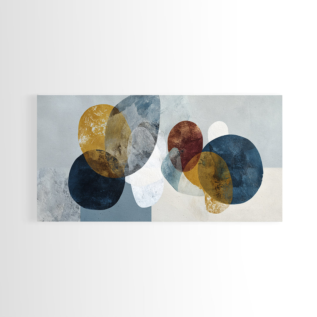 Two Overlapping Organic Shapes Canvas Print, Minimalist Art, Digital Print, Living Room Decor, Abstract Art, Minimal, MIN-2x1-63