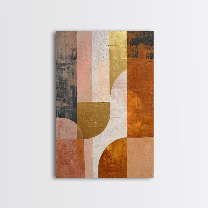 Single Gold Line Curve on Charcoal Framed Canvas Print, Minimalist Art, Art Print, Living Room Decor, Fine Art, Minimal, MIN-2x3-25
