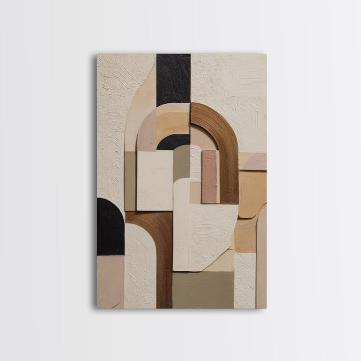 Two Overlapping Organic Shapes Canvas Print, Minimalist Art, Home Decor, Living Room Decor, Abstract Art, Minimal, Movie Poster, MIN-2x3-27