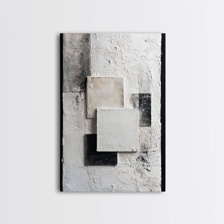 Two Overlapping Organic Shapes Framed Canvas Print, Minimalist Art, Room Decor, Living Room Decor, Abstract Art, Minimal, MIN-2x3-3