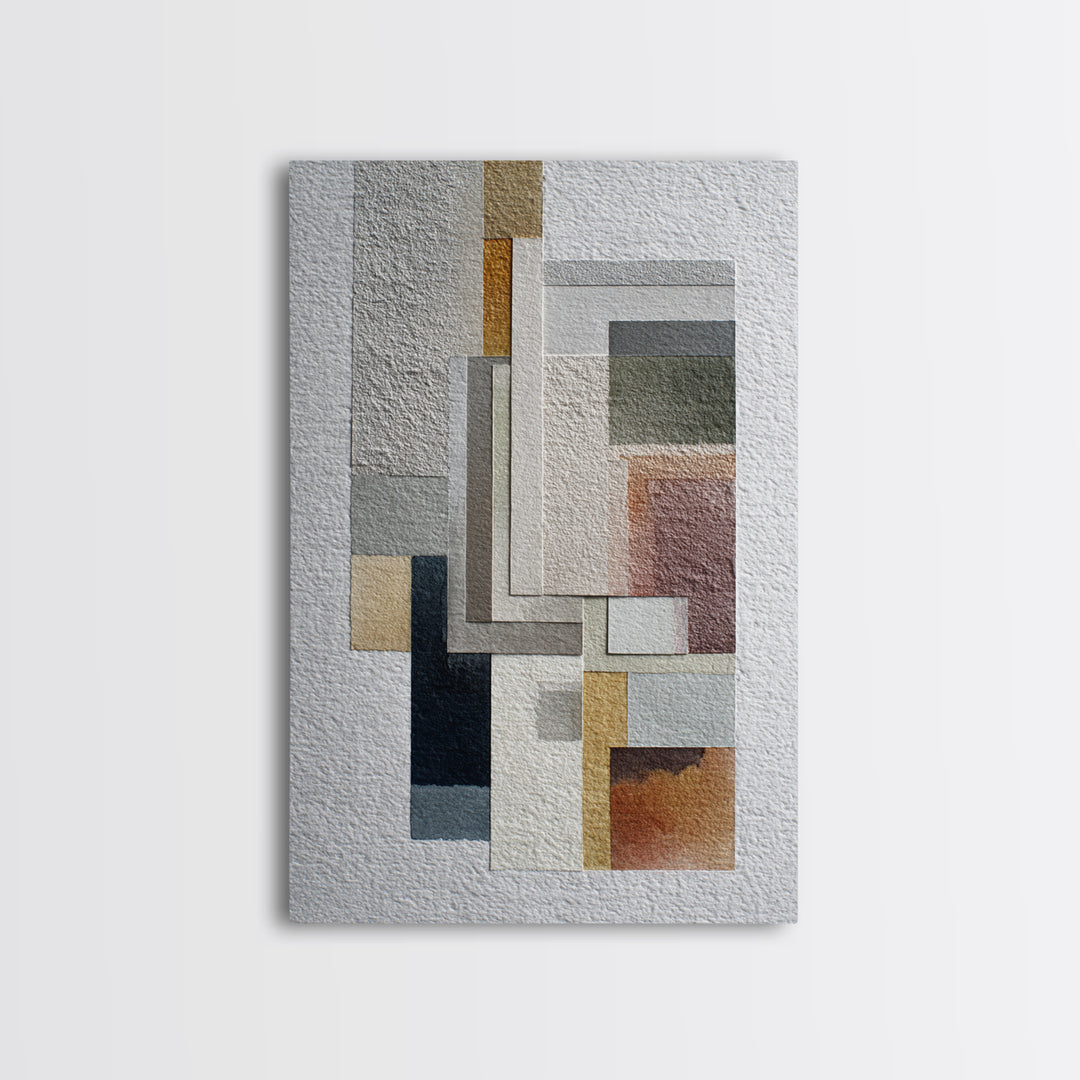 Calm Rectangle Composition Canvas Print, Minimalist Art, Statement Artwork, Living Room Decor, Fine Art, Minimal, Wall Decor, MIN-2x3-32