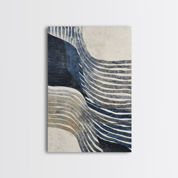 Minimal Abstract Wave Line Canvas Print, Minimalist Art, Large Wall Art, Living Room Decor, Minimal, Japanese Wall Art, MIN-2x3-45