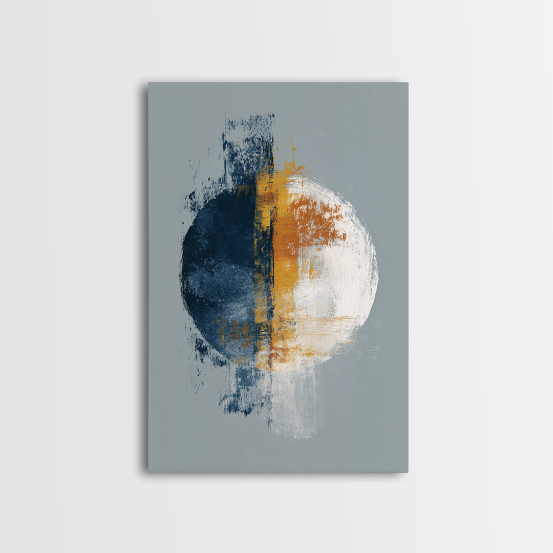 Single Brushstroke Circle Canvas Print, Minimalist Art, Wall Decor, Living Room Decor, Fine Art, Minimal, Abstract Art, MIN-2x3-54
