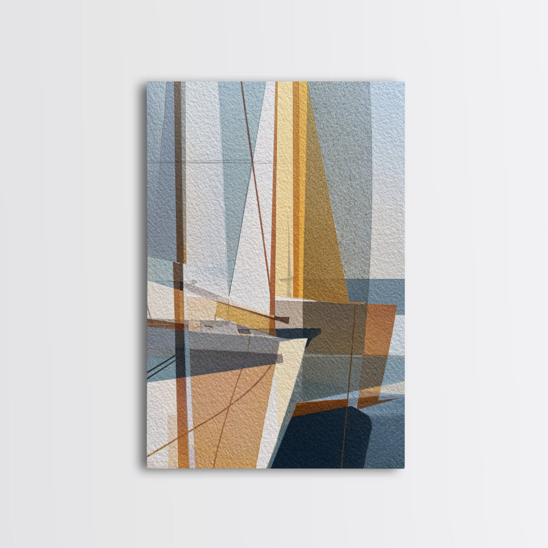 Tiny Sailboat under Open Sky Canvas Print, Minimalist Art, Art Print, Living Room Decor, Fine Art, Minimal, Abstract Wall Art, MIN-2x3-70