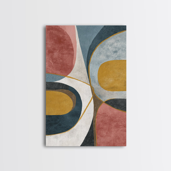 Single Gold Line Curve on Charcoal Framed Canvas Print, Minimalist Art, Printable Art, Living Room Decor, Abstract Art, Minimal, MIN-2x3-73