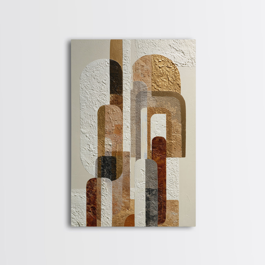 Two Overlapping Organic Shapes Framed Canvas Print, Minimalist Art, Digital Print, Living Room Decor, Abstract Art, Minimal, MIN-2x3-75