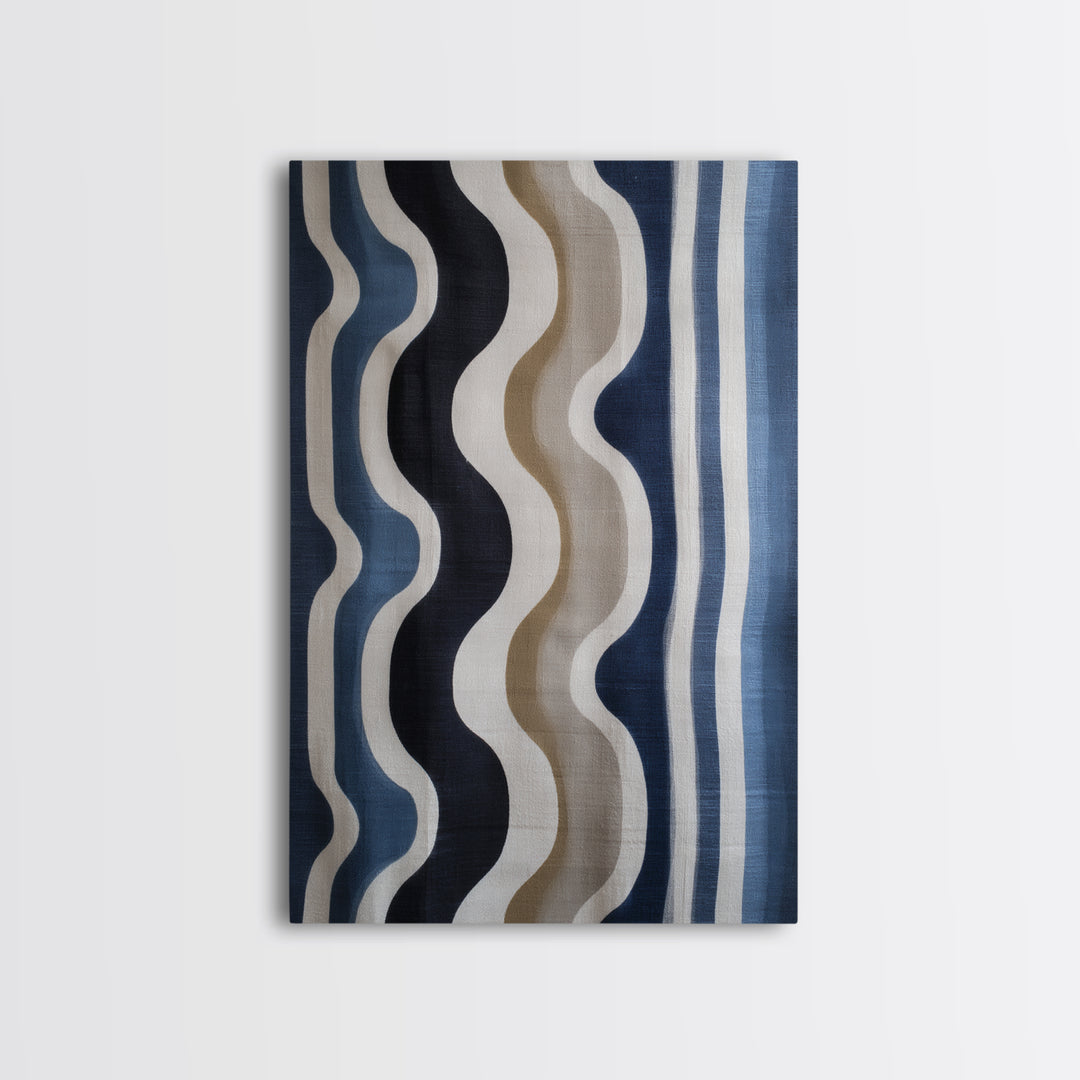 Minimal Abstract Wave Line Framed Canvas Print, Minimalist Art, Digital Print, Living Room Decor, Abstract Art, Minimal, MIN-2x3-93