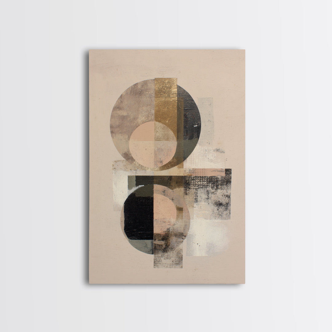 Two Overlapping Organic Shapes Canvas Print, Minimalist Art, Unique Wall Art, Living Room Decor, Abstract Art, Minimal, MIN-2x3-99