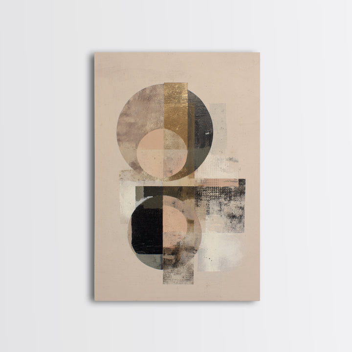 Two Overlapping Organic Shapes Canvas Print, Minimalist Art, Unique Wall Art, Living Room Decor, Abstract Art, Minimal, MIN-2x3-99
