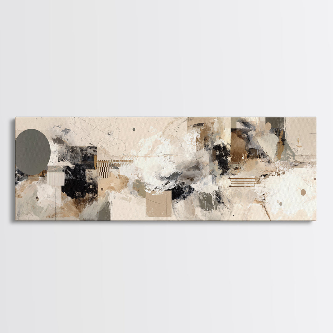 Two Overlapping Organic Shapes Canvas Print, Minimalist Art, Minimalist Wall Art, Living Room Decor, Abstract Art, Minimal, MIN-3x1-11