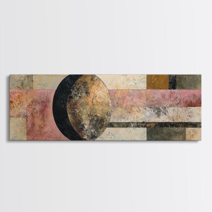Single Brushstroke Circle Canvas Print, Minimalist Art, Modern Decor, Living Room Decor, Fine Art, Minimal, Poster, Wall Decor, MIN-3x1-14