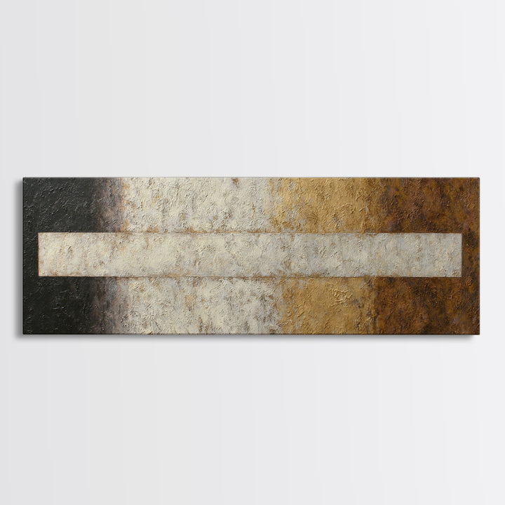 Calm Rectangle Composition Canvas Print, Minimalist Art, Neutral Decor, Living Room Decor, Fine Art, Minimal, Home Decor, MIN-3x1-40
