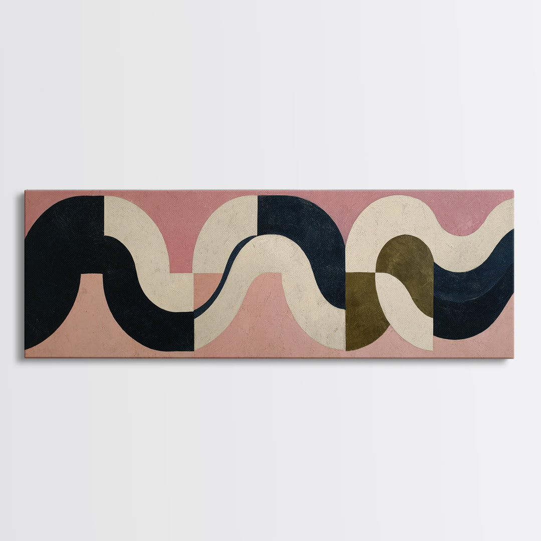 Minimal Abstract Wave Line Framed Canvas Print, Minimalist Art, Canvas Tote Bag, Living Room Decor, Abstract Art, Minimal, MIN-3x1-5