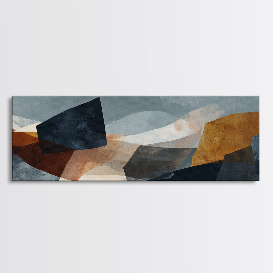 Quiet Stone Stack Framed Canvas Print, Minimalist Art, Art Print, Living Room Decor, Fine Art, Minimal, Abstract Wall Art, MIN-3x1-51