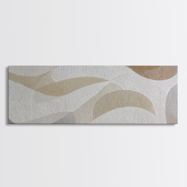 White on White Plaster Texture Study Framed Canvas Print, Minimalist Art, Minimalist Decor, Living Room Decor, Minimal, MIN-3x1-56