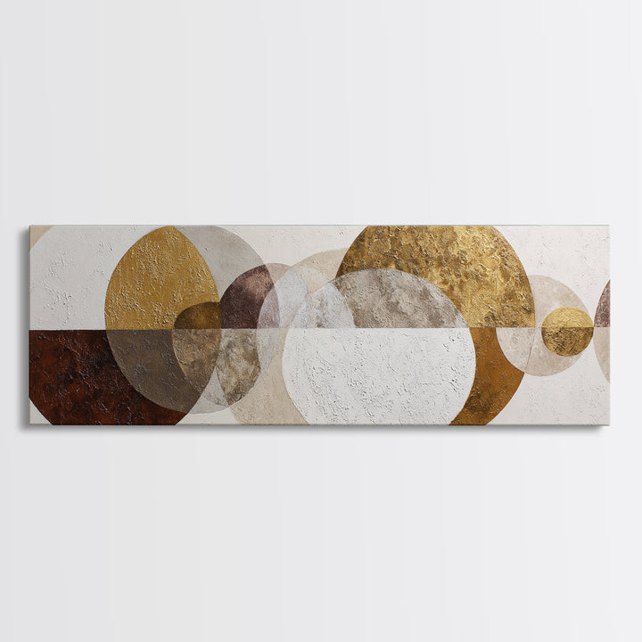 Two Overlapping Organic Shapes Framed Canvas Print, Minimalist Art, Wall Decor, Living Room Decor, Abstract Art, Minimal, MIN-3x1-59
