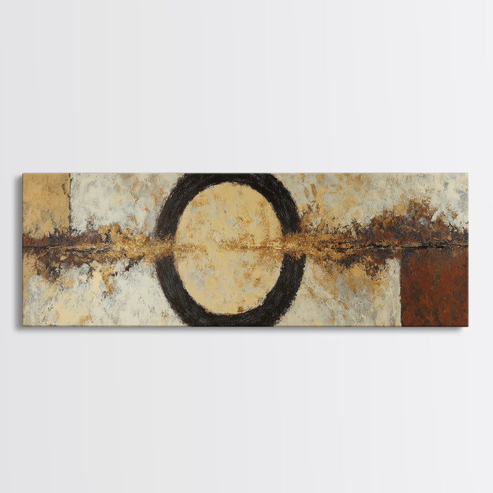 Single Brushstroke Circle Canvas Print, Minimalist Art, Boho Decor, Living Room Decor, Oil Painting, Minimal, Digital Prints, MIN-3x1-62