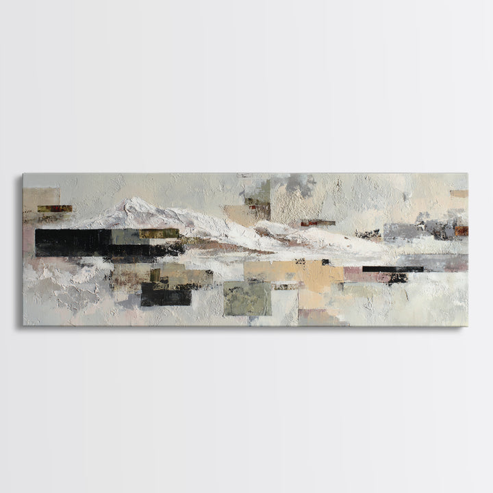 White on White Plaster Texture Study Canvas Print, Minimalist Art, Unique Wall Art, Living Room Decor, Fine Art, Minimal, MIN-3x1-8