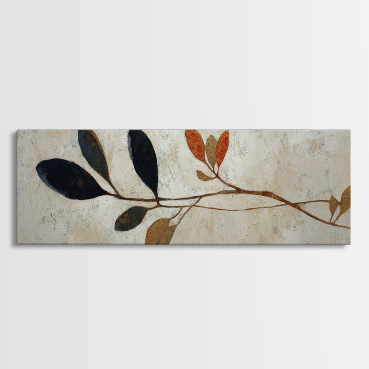 Minimal Branch Silhouette Canvas Print, Minimalist Art, Digital Prints, Living Room Decor, Fine Art, Minimal, Printable Art, MIN-3x1-91