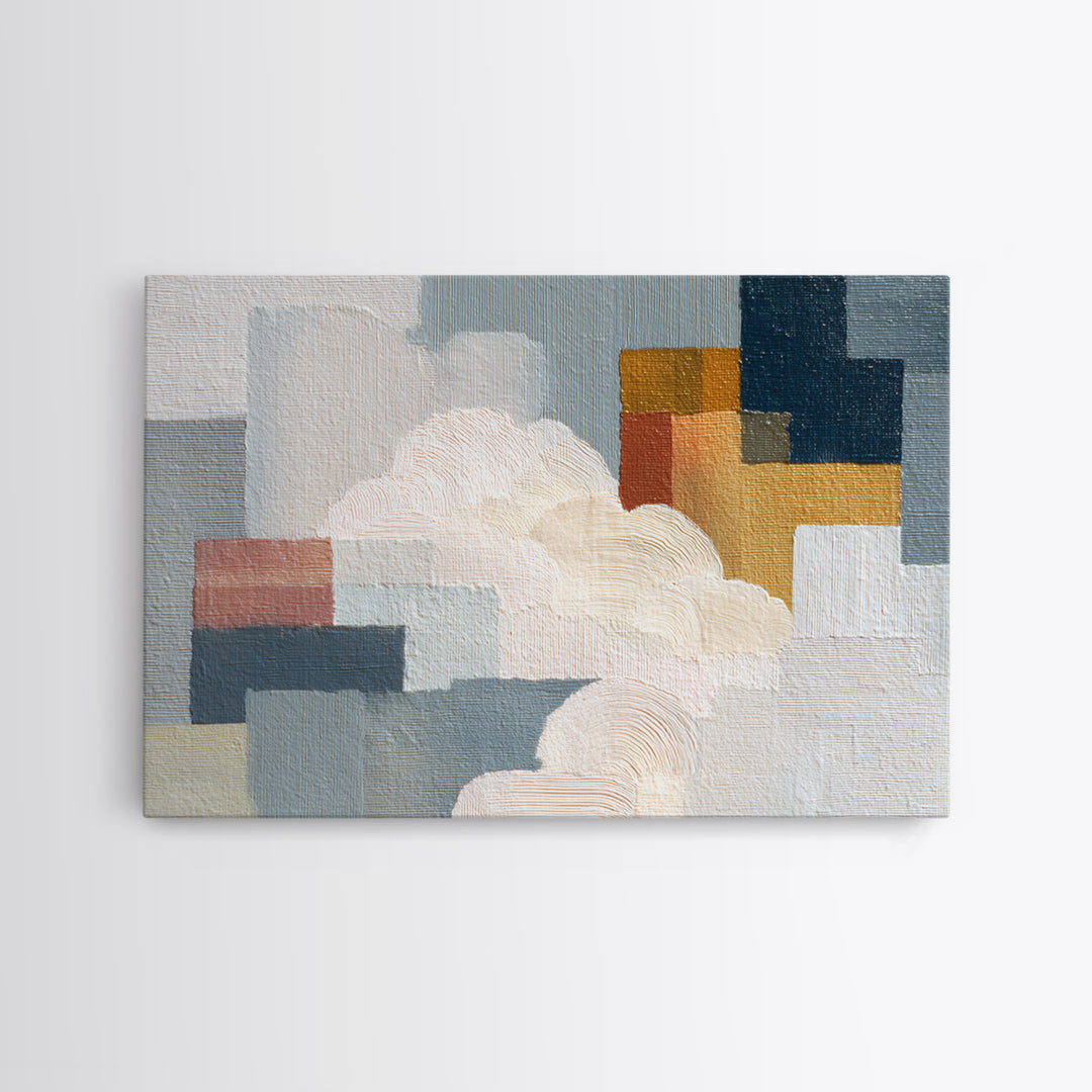 Small Cloud Study Canvas Print, Minimalist Art, Living Room Decor, Minimal, Modern Decor, Fine Art Print, Statement Artwork, MIN-3x2-1