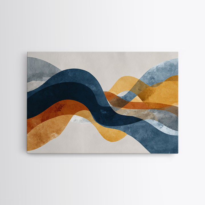 Minimal Abstract Wave Line Canvas Print, Minimalist Art, Unique Wall Art, Living Room Decor, Abstract Art, Minimal, MIN-3x2-17