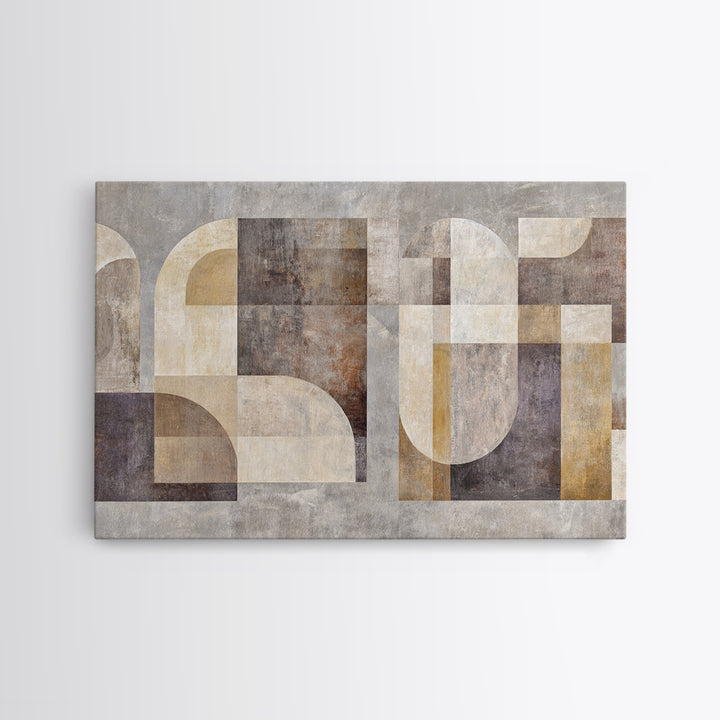 Two Overlapping Organic Shapes Framed Canvas Print, Minimalist Art, Abstract Painting, Living Room Decor, Fine Art, Minimal, MIN-3x2-23
