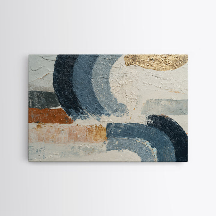 Minimal Abstract Wave Line Framed Canvas Print, Minimalist Art, Minimalist Wall Art, Living Room Decor, Abstract Art, Minimal, MIN-3x2-41
