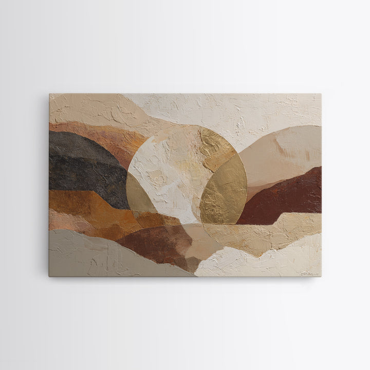 Two Overlapping Organic Shapes Framed Canvas Print, Minimalist Art, Art Prints, Living Room Decor, Fine Art, Minimal, MIN-3x2-47