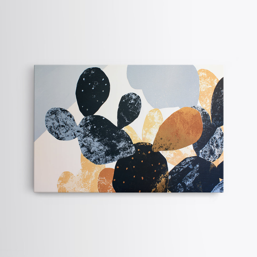 Black and White Cactus Silhouette Canvas Print, Minimalist Art, Gallery Decor, Living Room Decor, Fine Art, Minimal, Wall Art, MIN-3x2-48