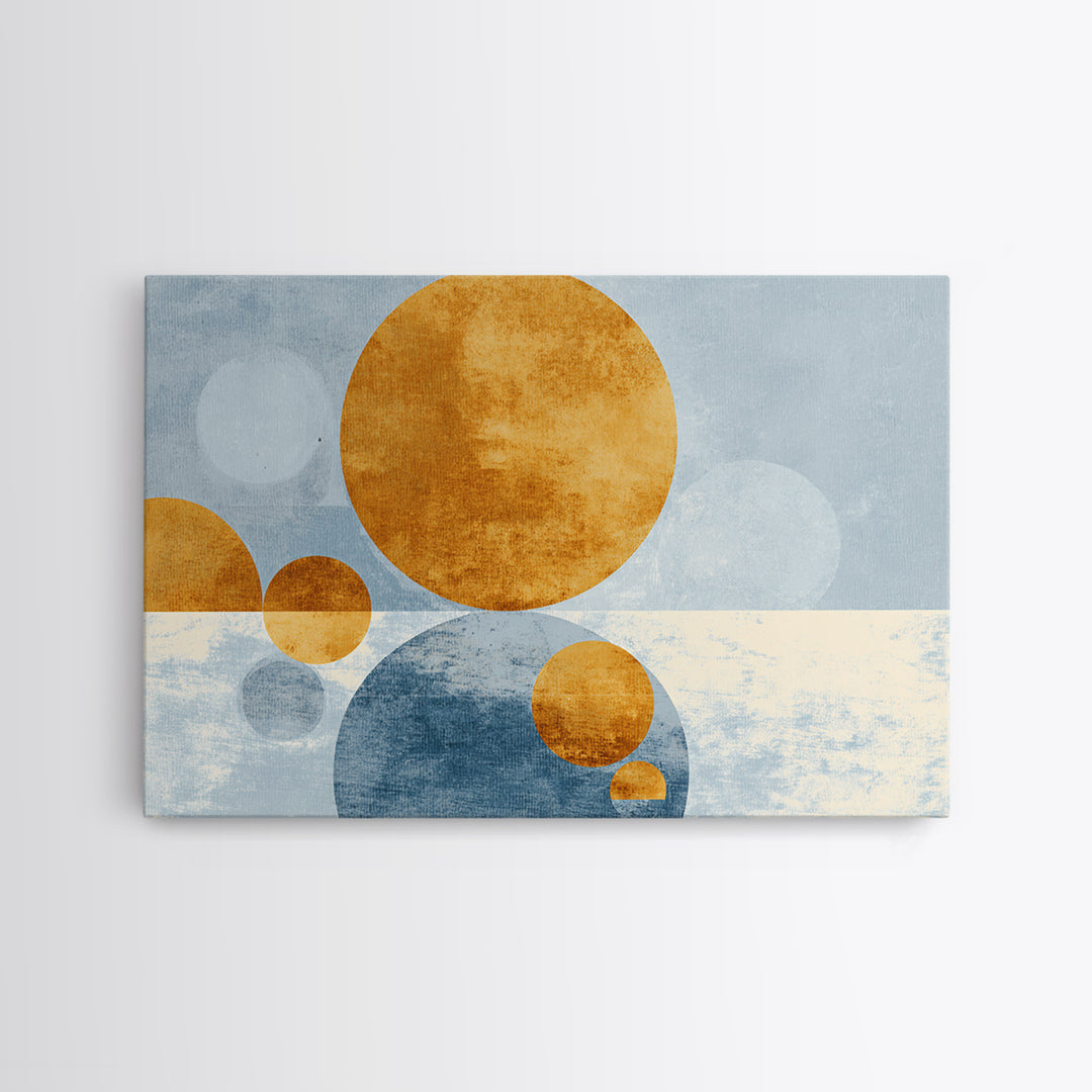 Minimal Moon over a Pale Ocean Canvas Print, Minimalist Art, Modern Art, Living Room Decor, Fine Art, Minimal, Minimalist Decor, MIN-3x2-61
