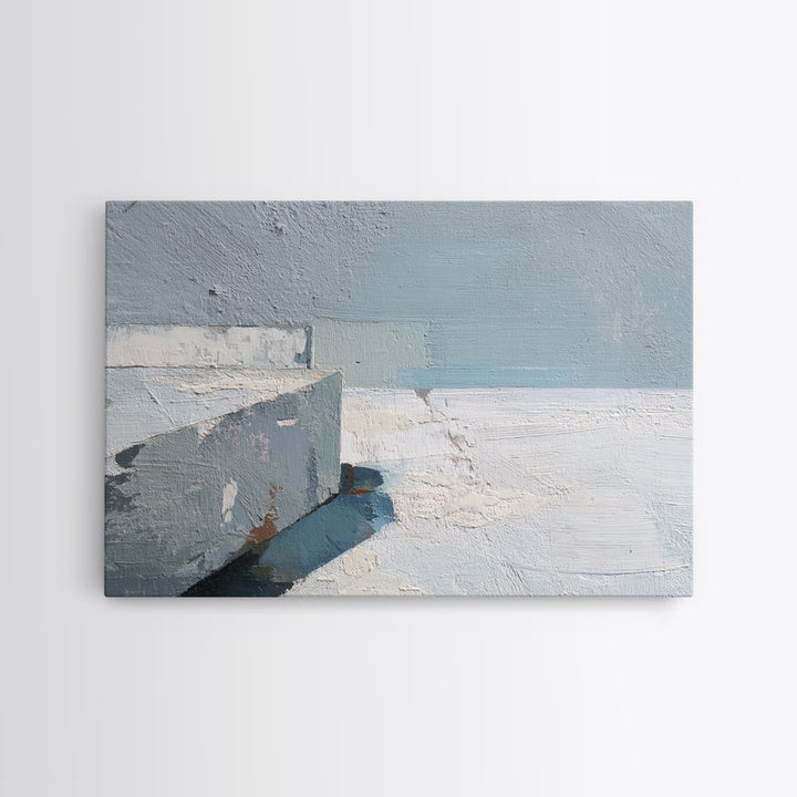 Quiet Stone Stack Framed Canvas Print, Minimalist Art, Boho Wall Art, Living Room Decor, Fine Art, Minimal, Statement Artwork, MIN-3x2-63