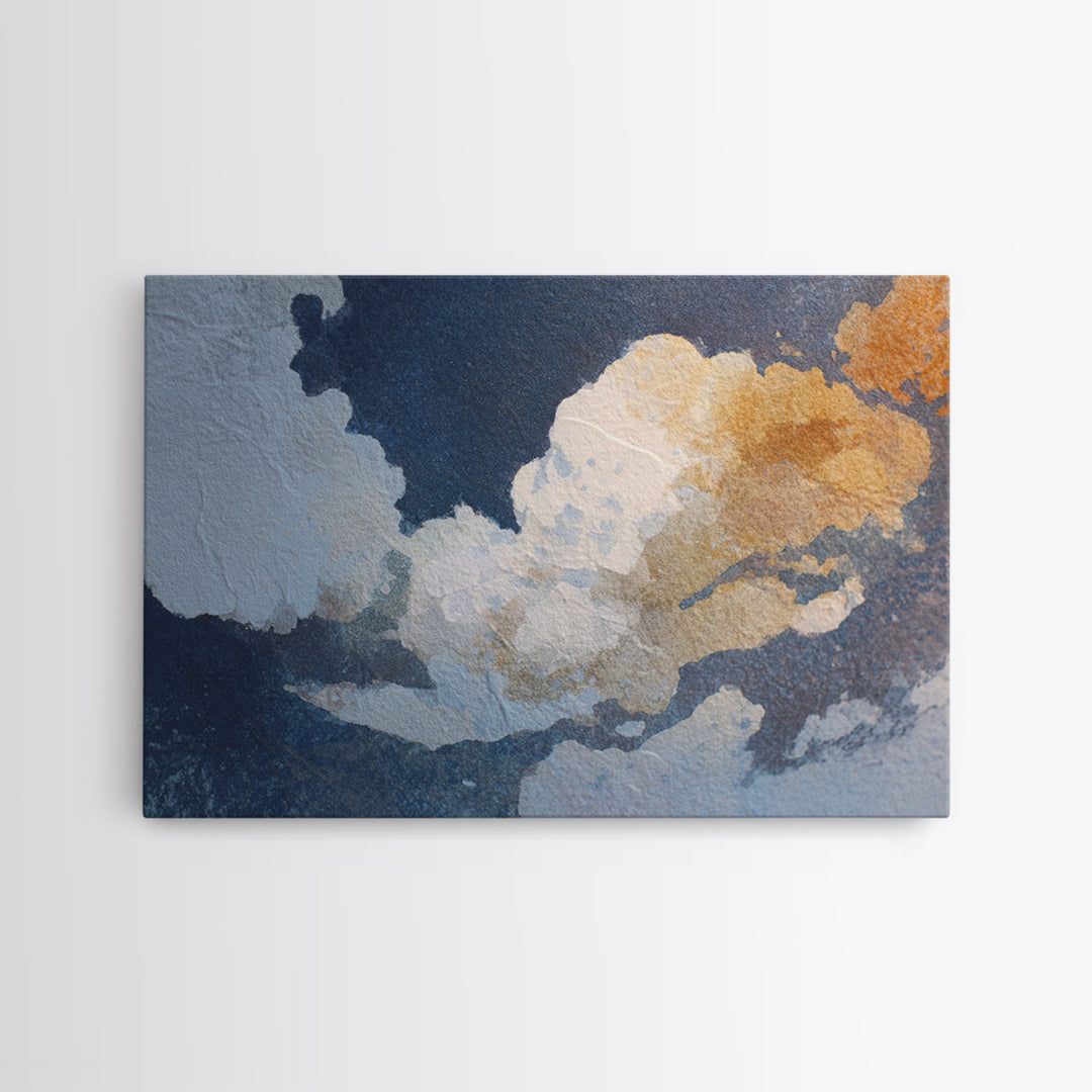 Small Cloud Study Canvas Print, Minimalist Art, Neutral Decor, Living Room Decor, Fine Art, Minimal, Home Decor, Poster, MIN-3x2-73